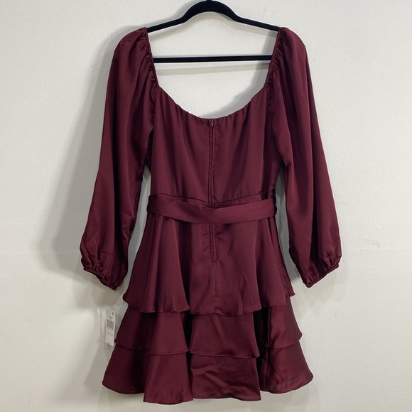 B. Darlin Mini Dress Tiered Long sleeve Size 15/16 - Picture 7 of 9